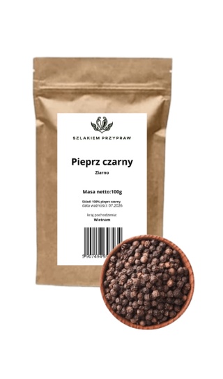 Szlakiem Przypraw Pieprz Czarny Ziarno 100g