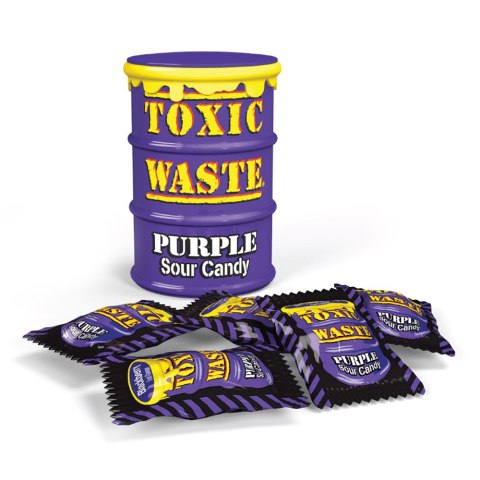Toxic Waste Purple Drum Kwaśne cukierki o smakach owocowych 42g Toxic Waste Purple Drum Kwaśne cukierki o smakach owocowych 42g