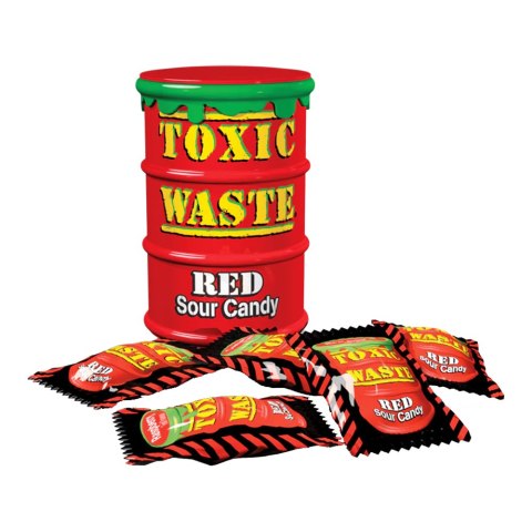 Toxic Waste Red Drum Kwaśne cukierki o smakach owocowych 42g Toxic Waste Red Drum Kwaśne cukierki o smakach owocowych 42g