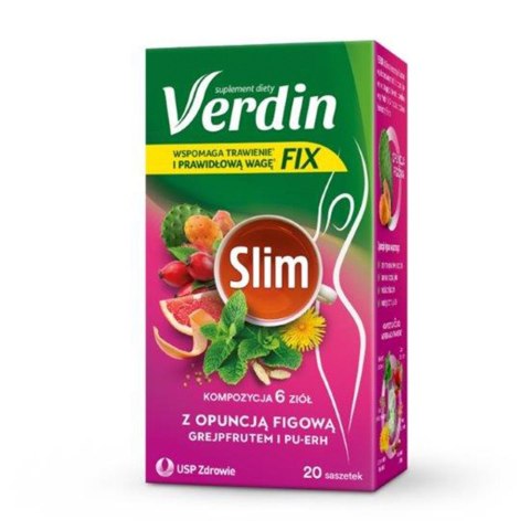 Verdin Fix slim z opuncją figową,grejpfrutem i pu-erh 20 sasz Verdin Fix slim z opuncją figową,grejpfrutem i pu-erh 20 sasz