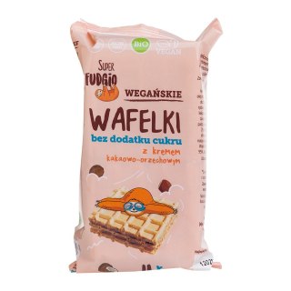 Wafelki z kremem kakaowo-orzechowym bez dodatku cukru 120 g