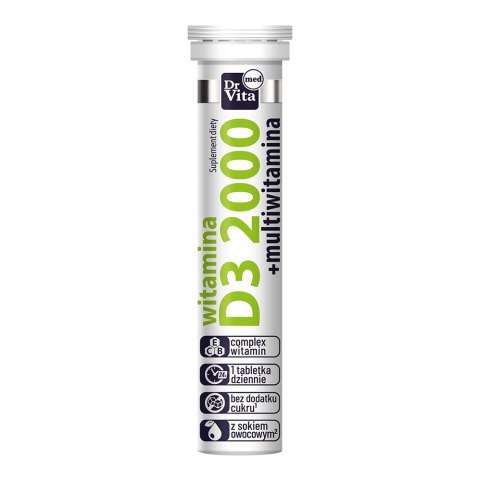 Witamina D3 2000j. 20 tabletek musujących Witamina D3 2000j. 20 tabletek musujących