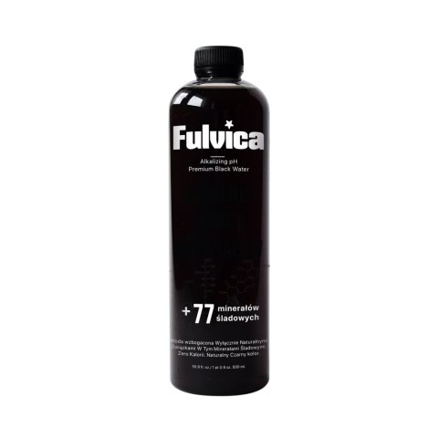 Woda o czarnym kolorze wzbogacona naturalnymi związkami 500ml Woda o czarnym kolorze wzbogacona naturalnymi związkami 500ml