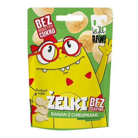 Żelki bez dodatku cukru Banan z chrupkami 35 g Żelki bez dodatku cukru Banan z chrupkami 35 g
