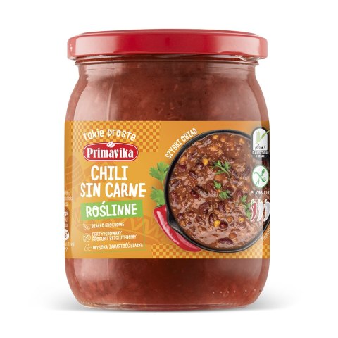 Chili sin carne roślinne bez dodatku cukru 470 g