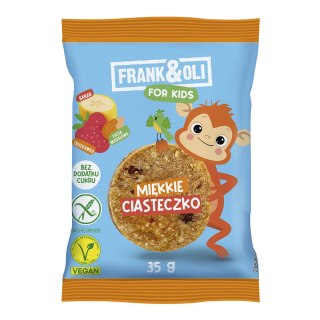 Ciasteczko KIDS z bananem i truskawką bezglutenowe bez dodatku cukru 35 g