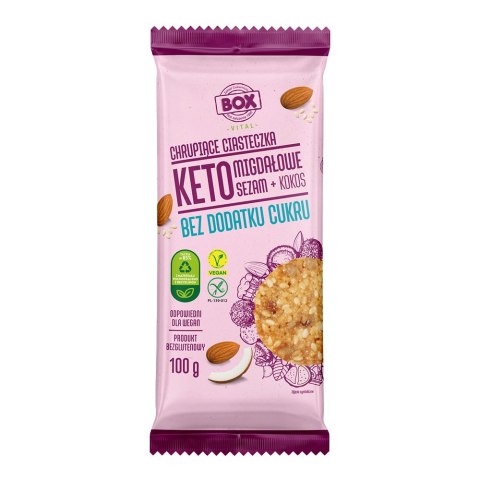 Ciastka migdałowe sezam i kokos bez dodatku cukru 120 g