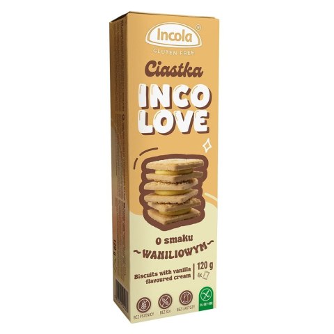 Incolove Bezglutenowe ciastka waniliowe 120G