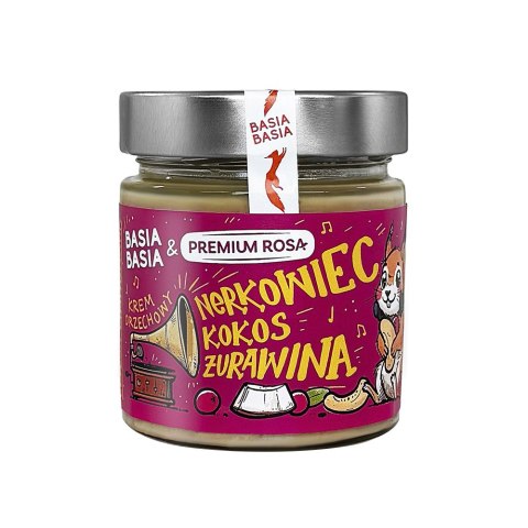 Krem z orzechów nerkowca z kokosem i żurawiną 195 g