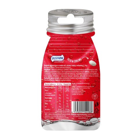 LUZ: Drażetki musujące o smaku coli, cytryny i mięty z witaminą C, 16g