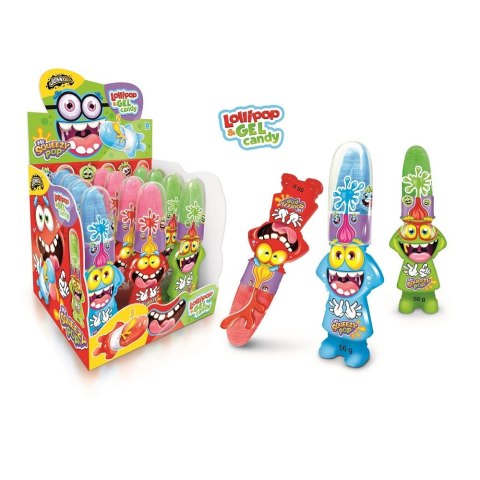 Lizak z wyciskanym żelem owocowym 56g