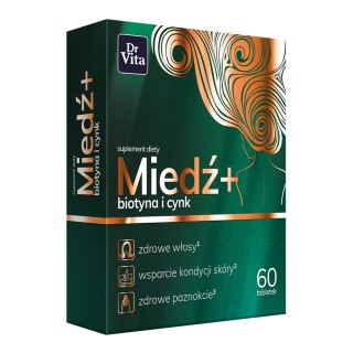 Miedź+ biotyna i cynk 60 tab