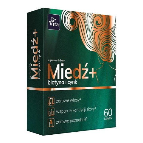 Miedź+ biotyna i cynk 60 tab