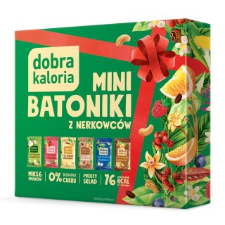 Mini batoniki z nerkowców Mix Prezentowy bez dodatku cukru 102 g