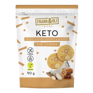 Mini ciasteczka o smaku słonego karmelu, kokosa i orzechów bezglutenowe bez dodatku cukru 90 g