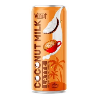 Napój na bazie wody kokosowej w ekstraktem z miąższu z kokosa o smaku kawy latte 320 ml