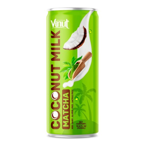 Napój na bazie wody kokosowej w ekstraktem z miąższu z kokosa o smaku matcha 320 ml