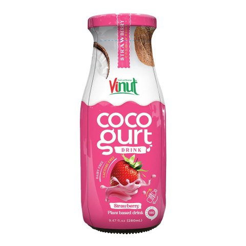Napój o smaku jogurtowym z puree z truskawek 280 ml