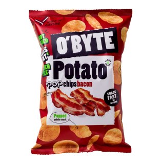 O'BYTE Chipsy ziemniaczane o smaku bekonu 90 g