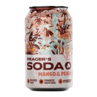 Prager's soda mango & peach 330 ML