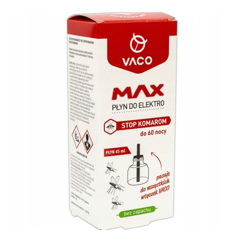 VACO MAX Wkład do elektro - płyn na komary 60 nocy 45ml