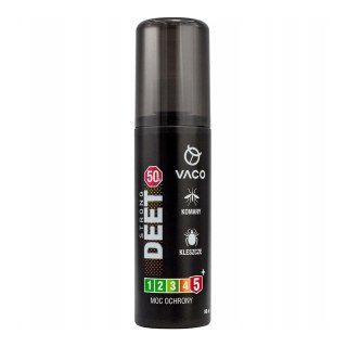 VACO STRONG 50 Płyn na kleszcze, komary i meszki DEET 50% + Geraniol 80ml