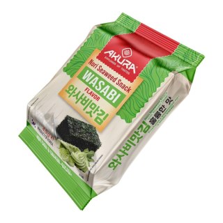 AKURA Przekąska nori o smaku wasabi 4,5 g