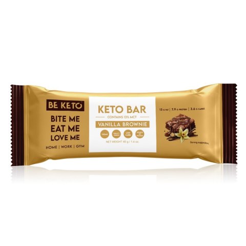 BeKeto Keto Baton o smaku Waniliowe Brownie 40 g