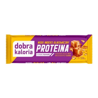 Dobra Kaloria baton proteinowy o smaku karmelu z MCT 45g 20 sztuk