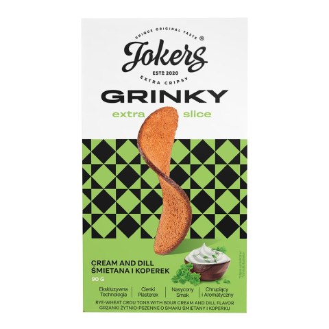 JOKERS GRINKY zakręcone grzanki śmietana i koperek 90g