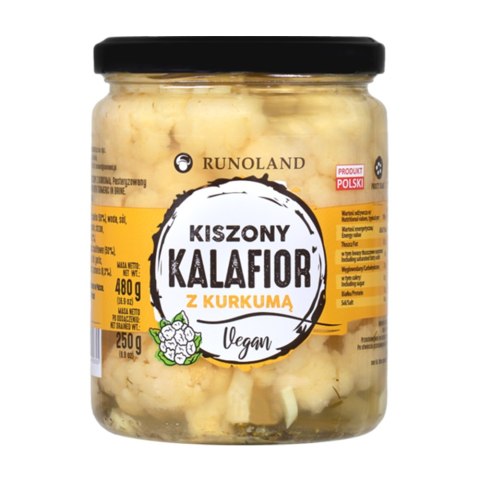 LUZ: Kiszony kalafior w kurkumą 480 g