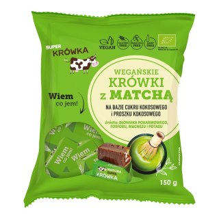 Krówki wegańskie z matchą bez mleka BIO 150g
