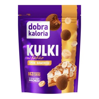 Kulki owocowo-orzechowe w kakao, o smaku banoffee bez dodatku cukru 65g