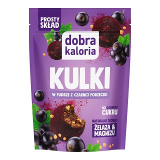 Kulki owocowo-orzechowe w pudrze z czarnej porzeczki bez dodatku cukru 65g