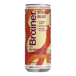 Napój Brain Drink Biała Brzoskwinia Pomarańcza suplement diety puszka 250ml