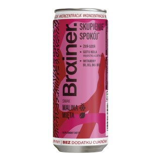 LUZ: Napój Brain Drink Malina Mięta suplement diety puszka 250ml