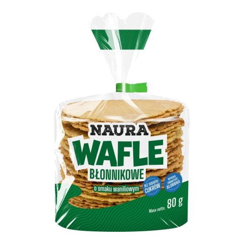 Naura wafle owsiano-pszenne z błonnikiem owsianym o smaku waniliowym 80g