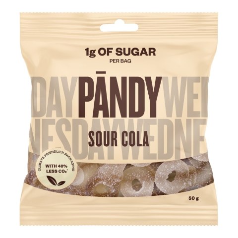 PANDY błonnikowe żelki o smaku kwaśnej coli bez dodatku cukru 50 g