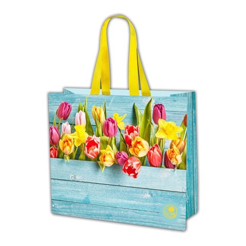 Torba PP wielokrotnego użytku TULIPANY 45x40x18