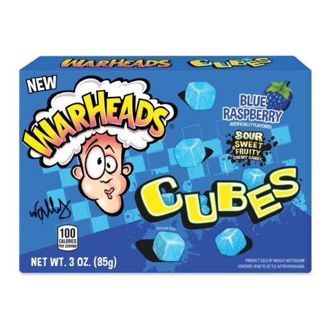 Warheads Chewy Cubes Blue Raspberry 85 g (2026.08.31)