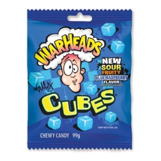 Warheads Chewy Cubes Niebieska Malina 99 g